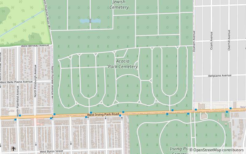 Acacia Park Cemetery location map