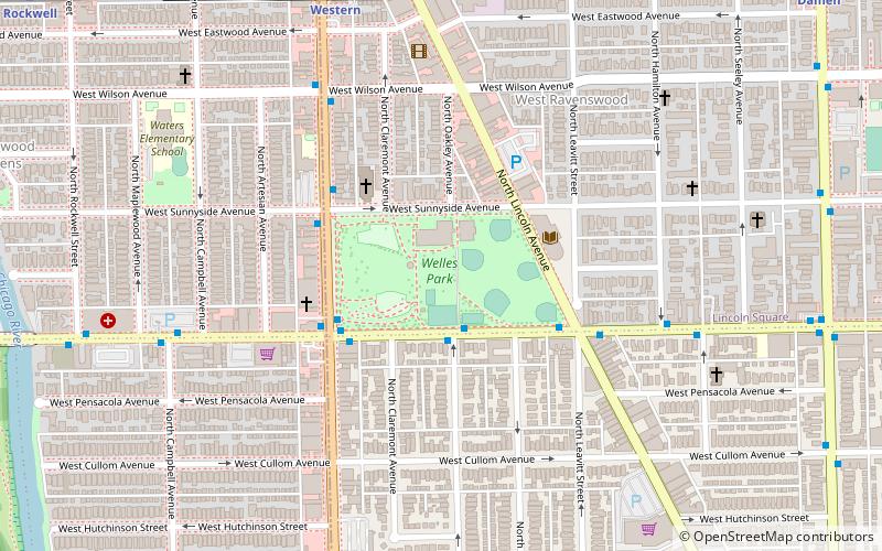 welles park chicago location map