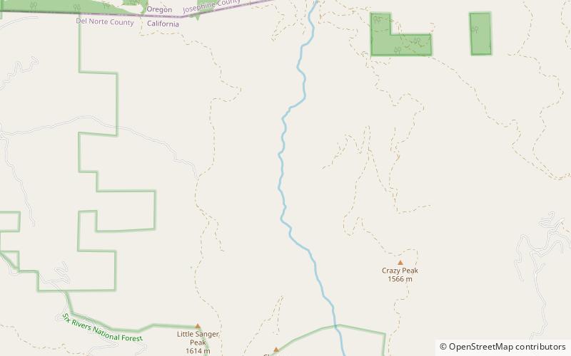 osgood ditch foret nationale de rogue river siskiyou location map