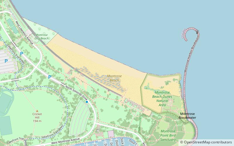 montrose beach chicago location map
