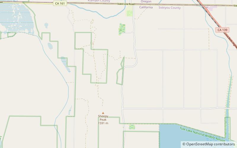 Tulelake camp location map