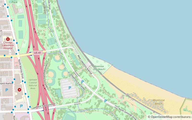 Montrose Dog Beach location map
