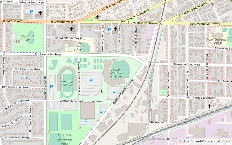 Veterans Memorial Stadium location map