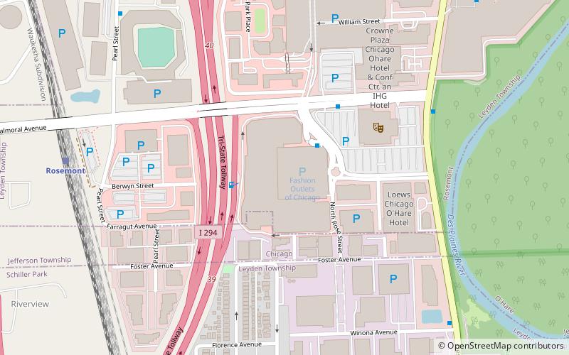 fashion outlets of chicago rosemont location map