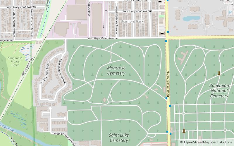 Montrose Cemetery location map