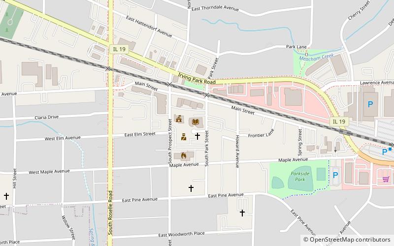 Roselle Public Library location map