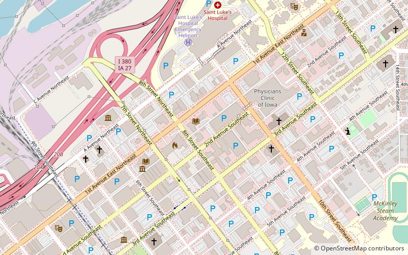 Grant Wood Studio location map