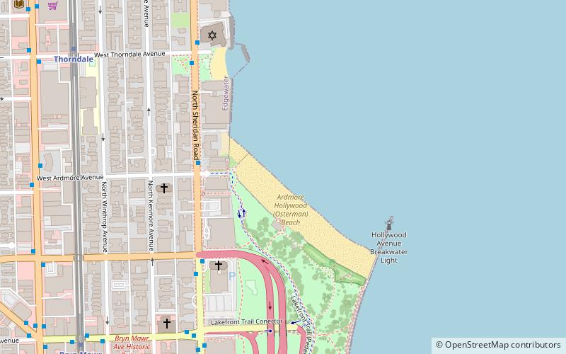 hollywood beach chicago location map