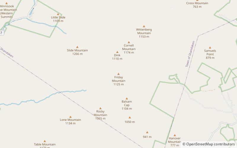 friday mountain slide mountain wilderness area location map