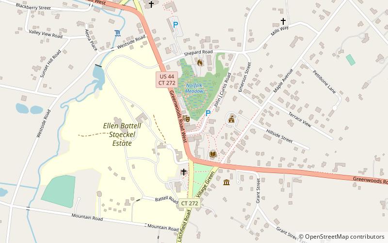 The Norfolk Library location map