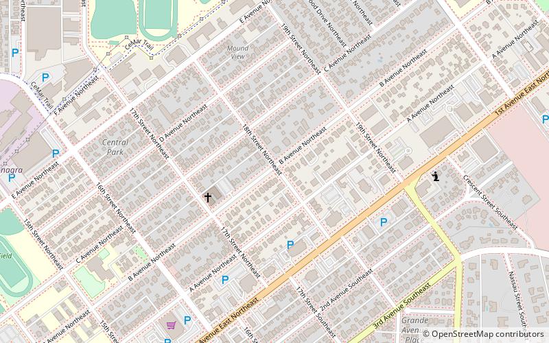 B Avenue NE Historic District location map