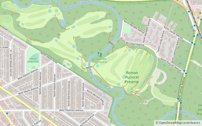 edgebrook golf course chicago location map