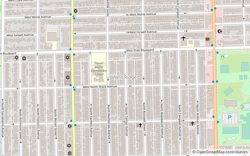 West Ridge location map