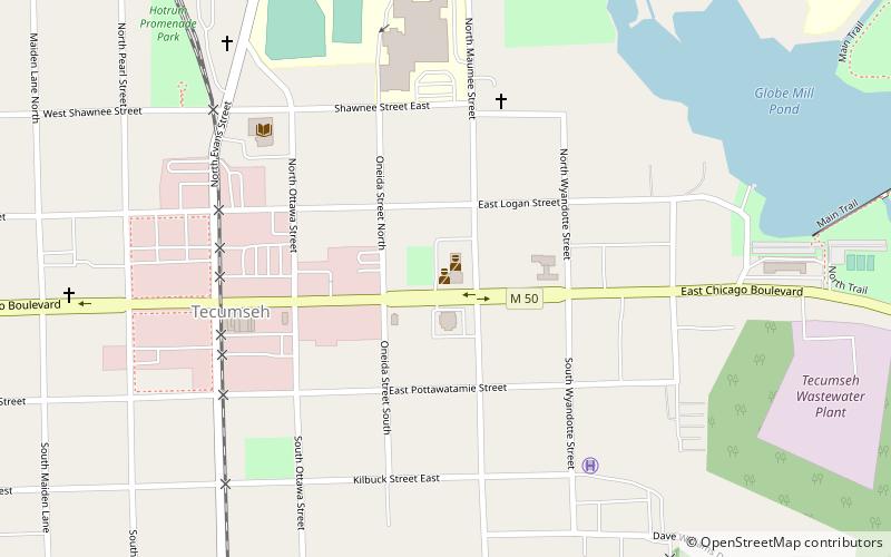 Tecumseh City Hall location map