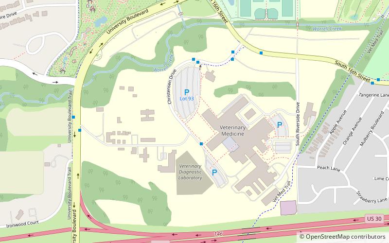 Iowa State University College of Veterinary Medicine location map