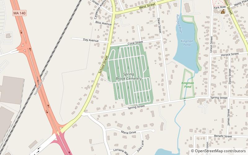 Spring Brook Cemetery location map