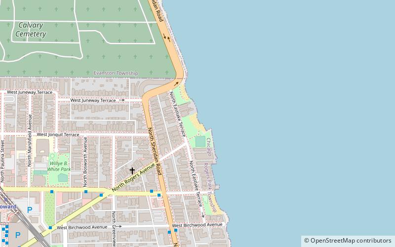 rogers beach chicago location map