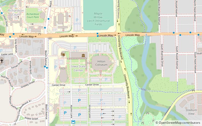 Hilton Coliseum location map