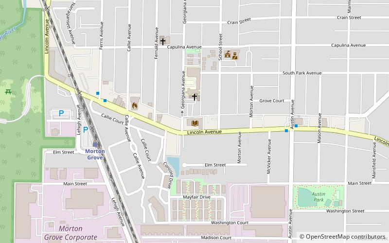 Morton Grove Public Library location map