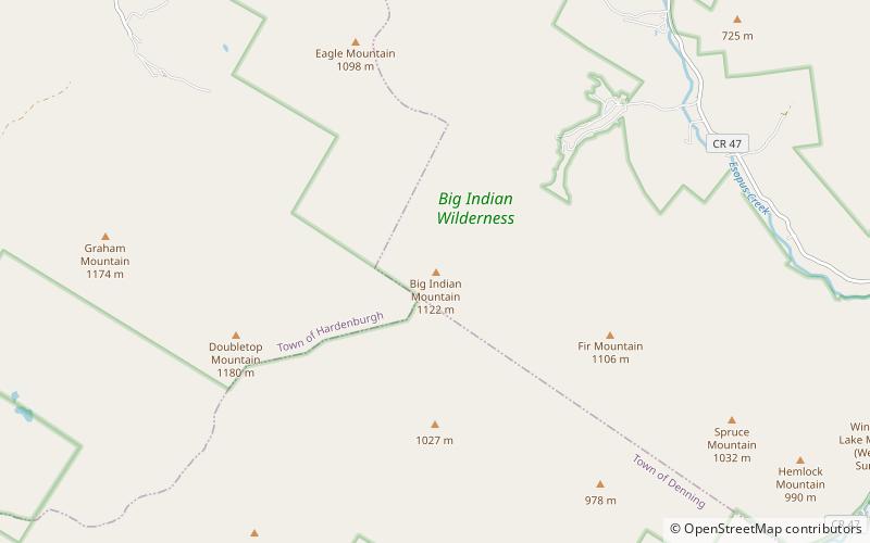 Big Indian Mountain location map