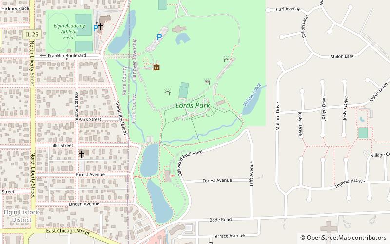 Lords Park Zoo - Elgin location map