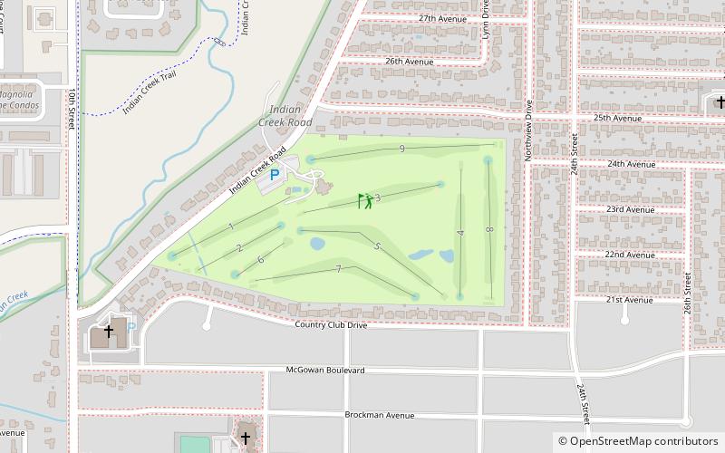 Indian Creek Country Club location map
