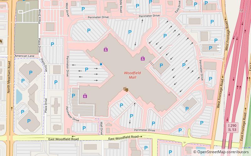 Woodfield Mall location map