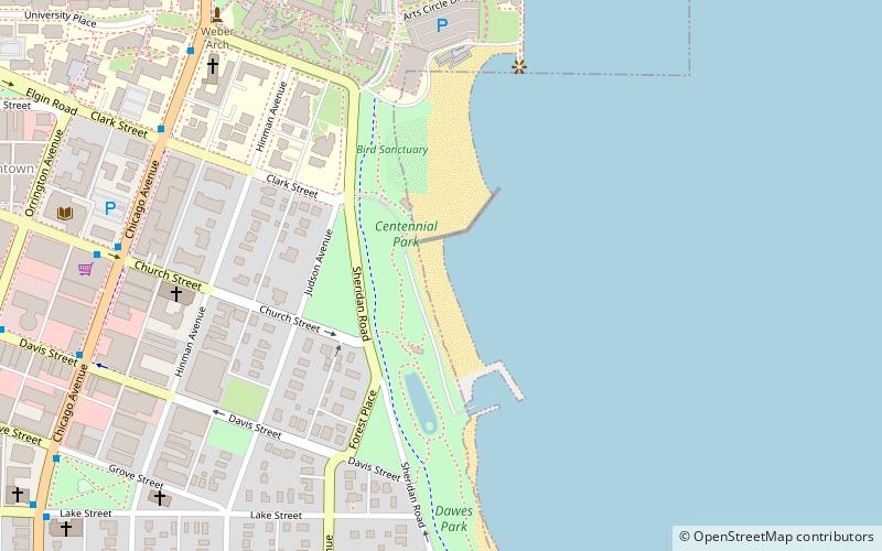 dog beach evanston location map
