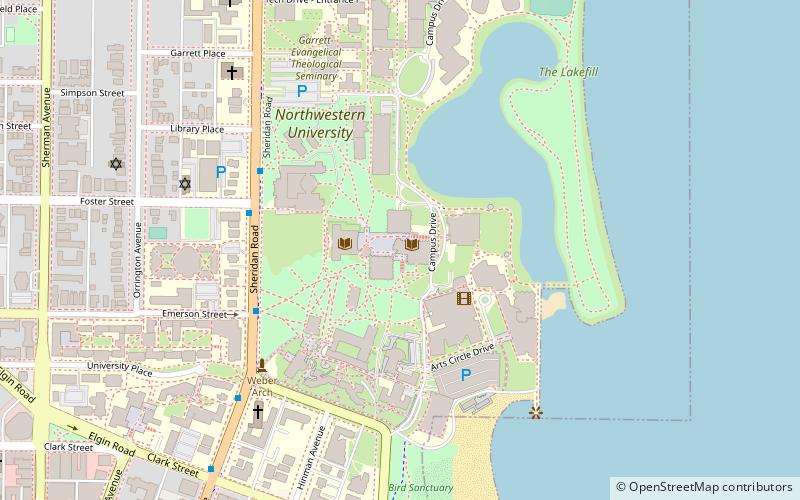 Northwestern University Library location map