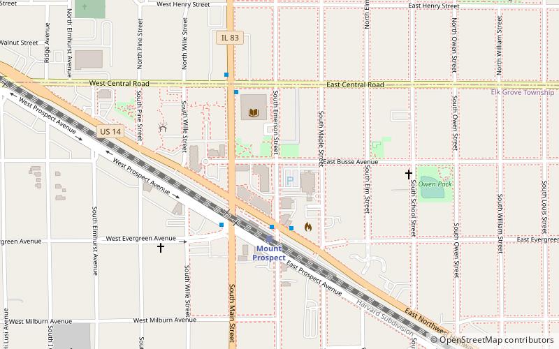 Mount Prospect Public Library location map