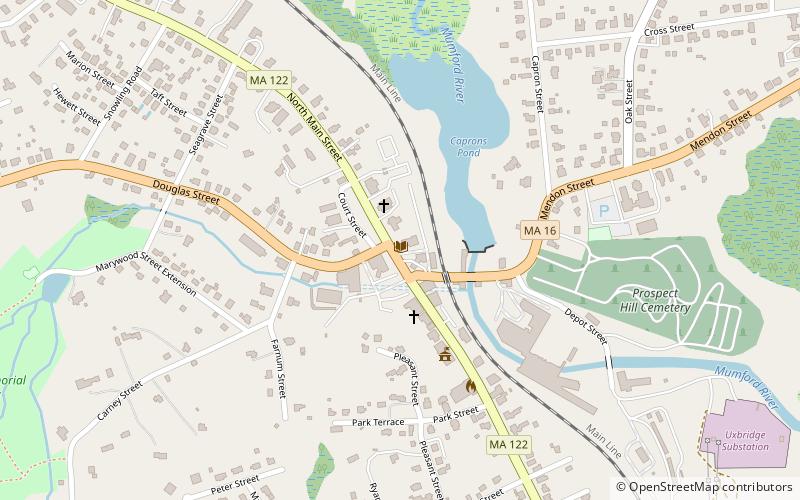 Uxbridge Free Public Library location map