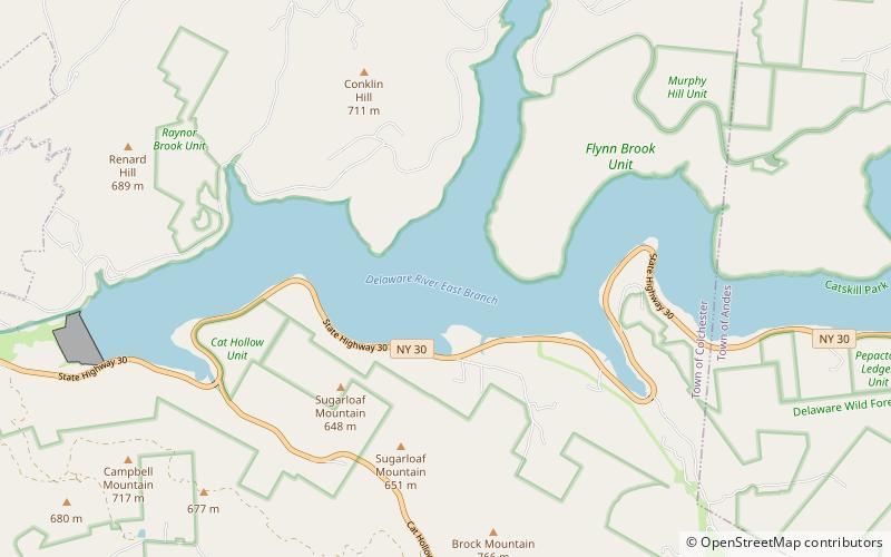 Pepacton Reservoir location map