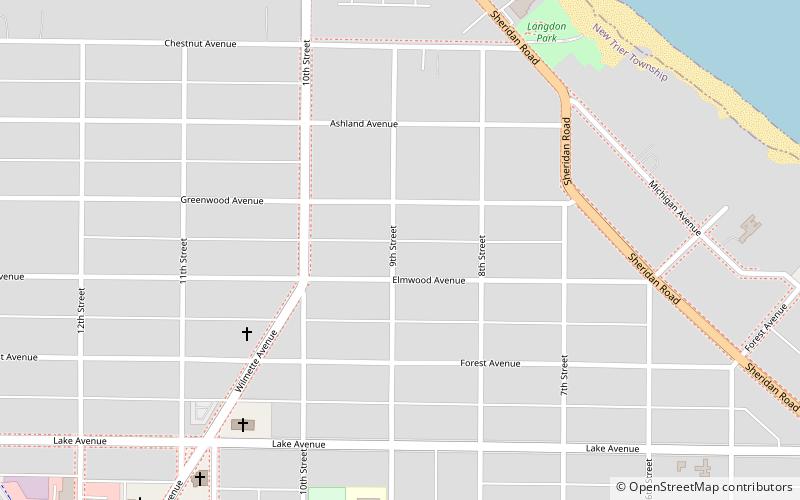 Ouilmette North Historic District location map