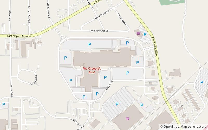 The Orchards Mall location map