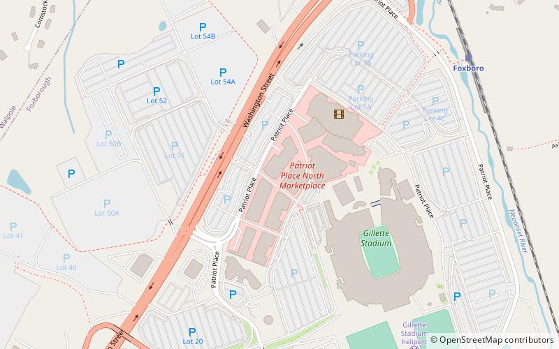 Foxboro Stadium location map