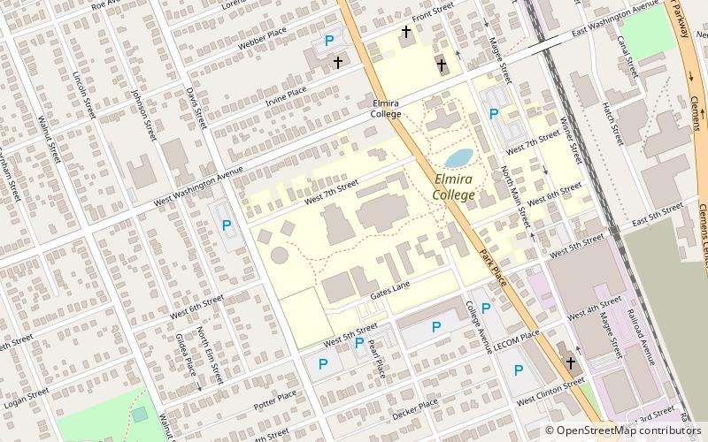 Elmira College location map