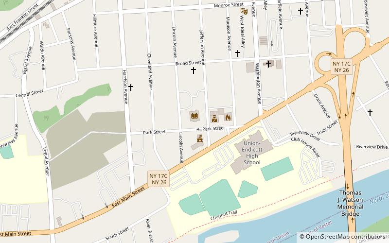 George F. Johnson Memorial Library location map