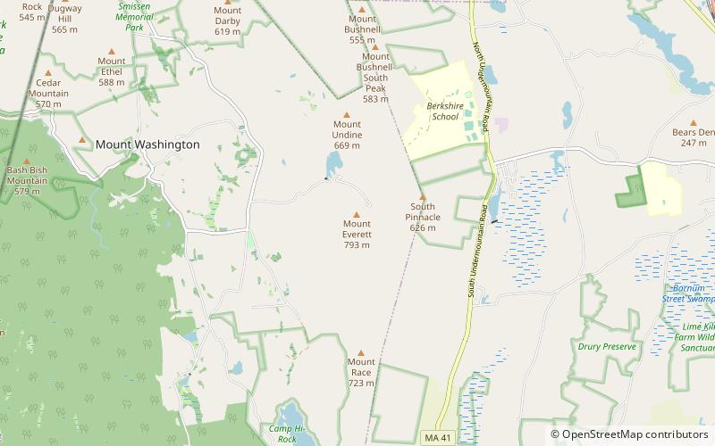 Mount Everett State Reservation location map