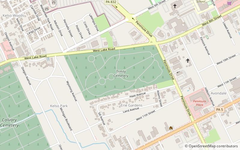 Trinity Cemetery location map