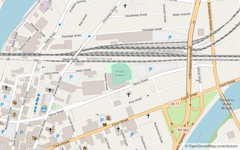 NYSEG Stadium location map