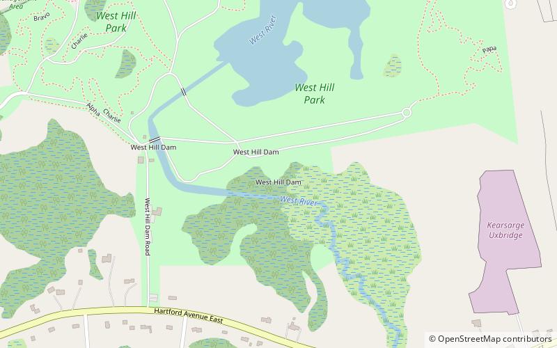 West Hill Dam location map