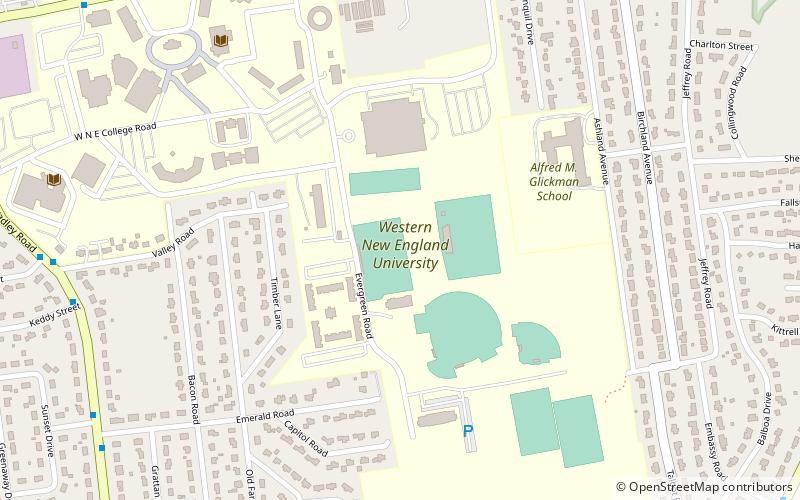 western new england university springfield location map