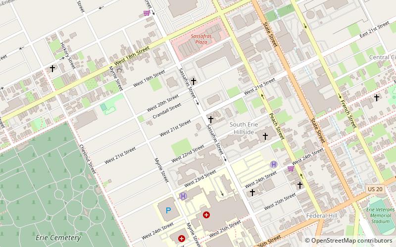 West 21st Street Historic District location map