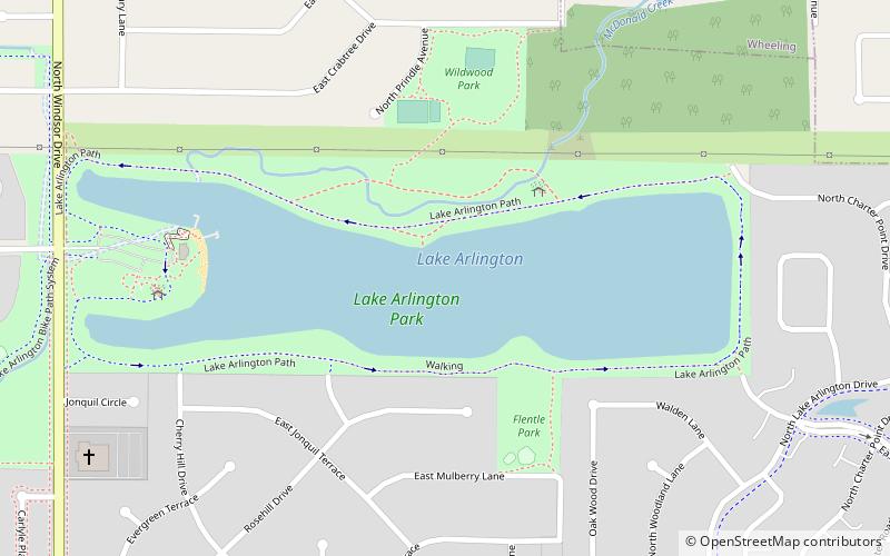 Lake Arlington location map