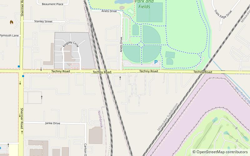 techny northbrook location map