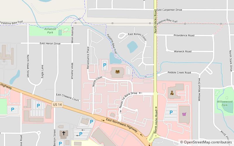 Palatine Public Library location map