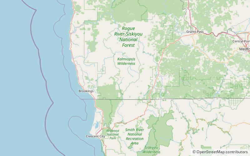 chetco peak reserve integrale kalmiopsis location map