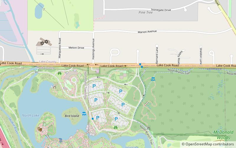 Chicago Botanic Garden location map