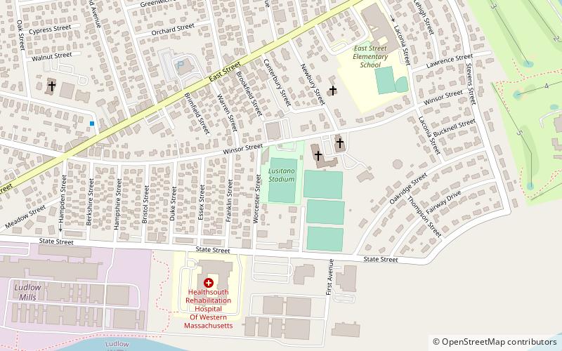 Lusitano Stadium location map