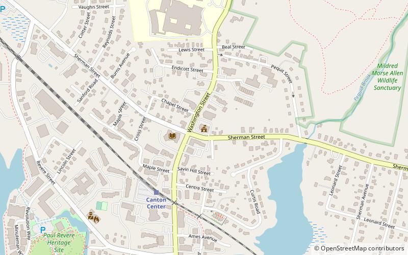Canton Public Library MA location map